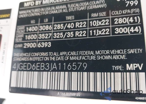 2018 Mercedes-Benz Amg Gle 43 Coupe 4Matic z USA, uszkodzony, nr VIN 4JGED6EB3JA116579